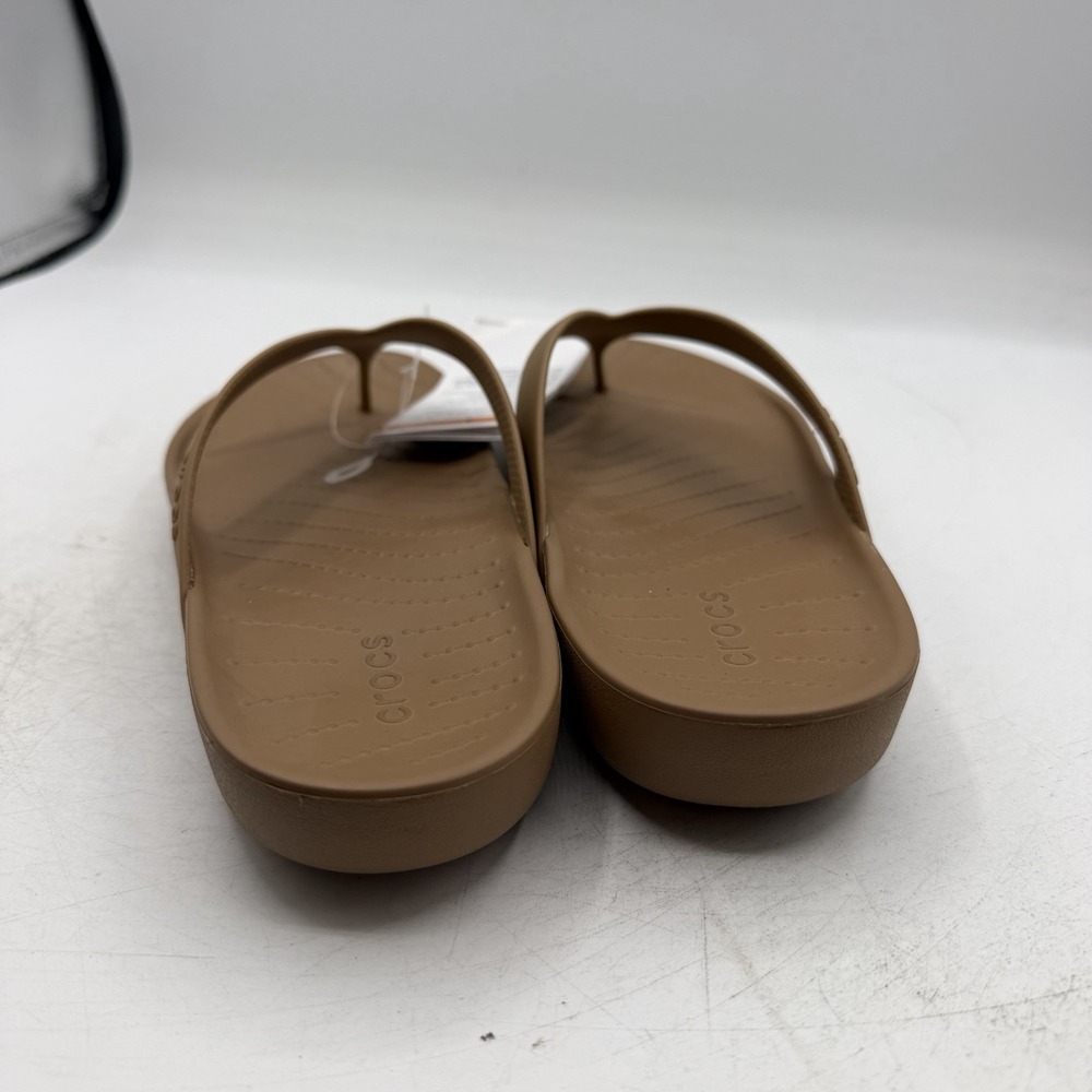 Crocs Splash Flip Flops Womens Sz 9 Brown Thong Sandals Beach Summer 208218-2EY - Picture 5 of 7